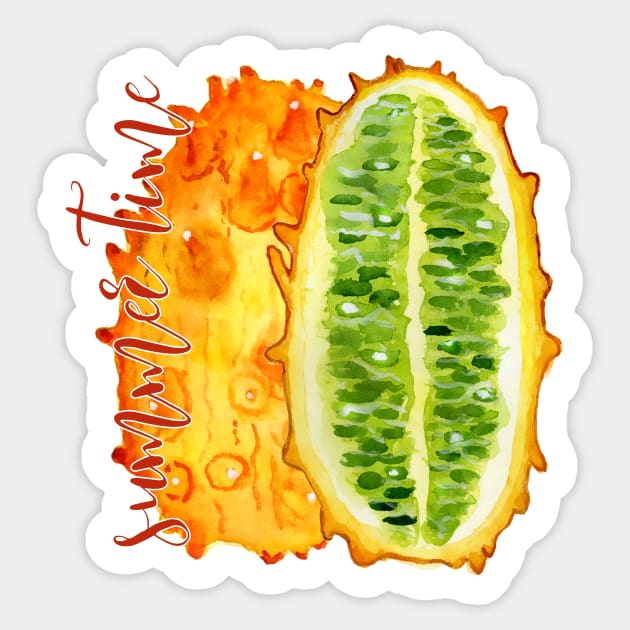 Summer Time – tropical fruit Sticker by VintageHeroes